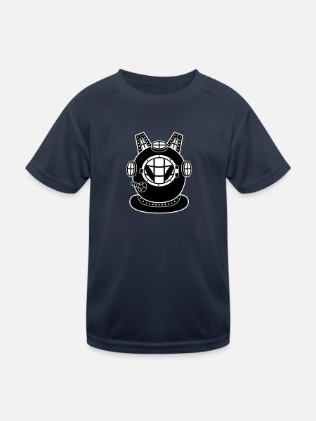 Divekuroeil - Kids Functional T-Shirt - navy - Front