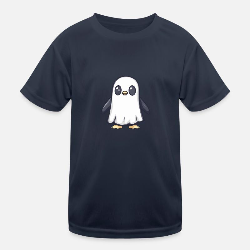 Penguin Halloween Funny Ghost Kids Functional T-Shirt