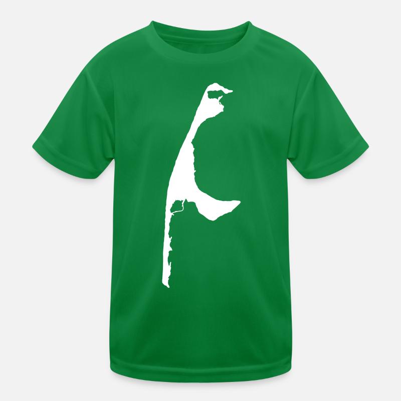 Sylt outline white Kids Functional T-Shirt