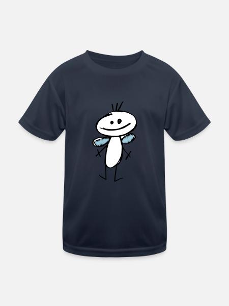 ange gardien - T-shirt sport Enfant - bleu marine - Devant