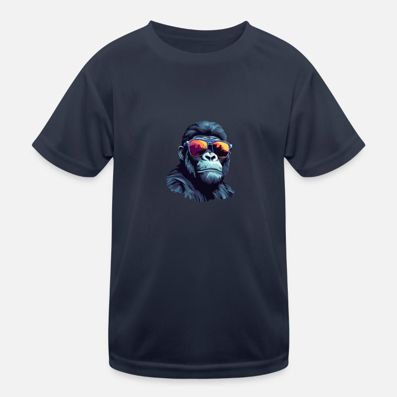 Cool Gorilla with Sunglasses Urban Jungle Kids Functional T-Shirt