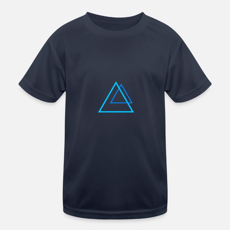 Force pyramids in blue Kids Functional T-Shirt