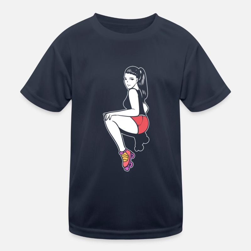 Roller Girl Rollerblader Kinder Funktions-T-Shirt