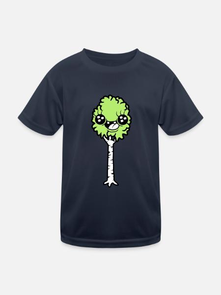 Bande dessinée rigolante Bouleau - T-shirt sport Enfant - bleu marine - Devant