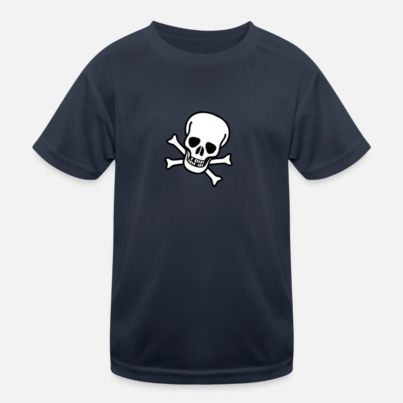 Skull - Kids Functional T-Shirt - navy
