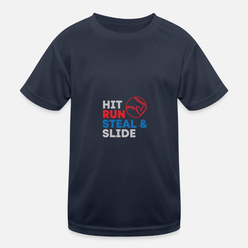 hit run baseball Kids Functional T-Shirt