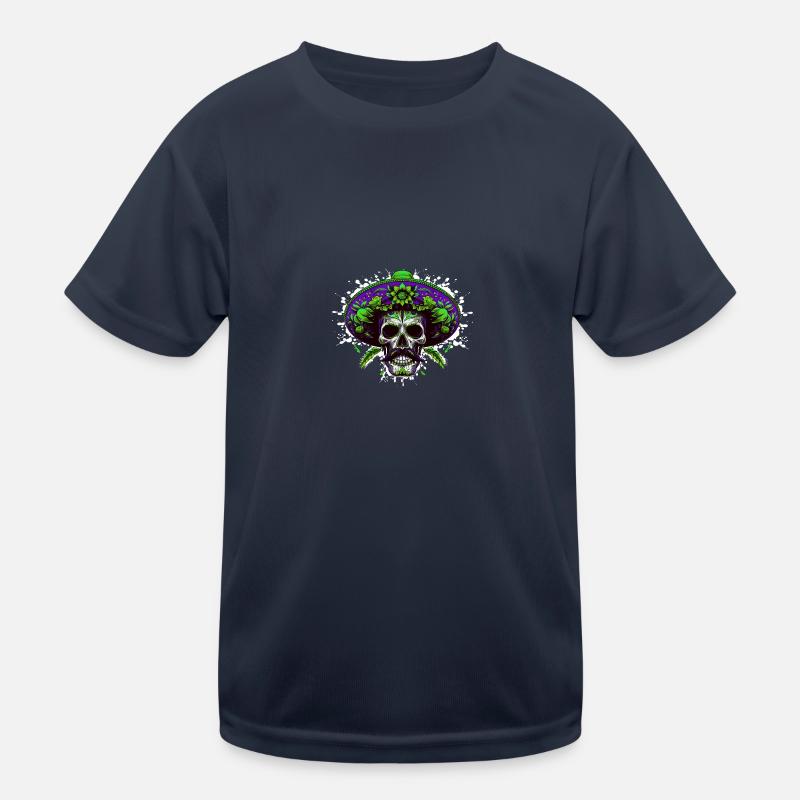 Mexican Skull Kids Functional T-Shirt