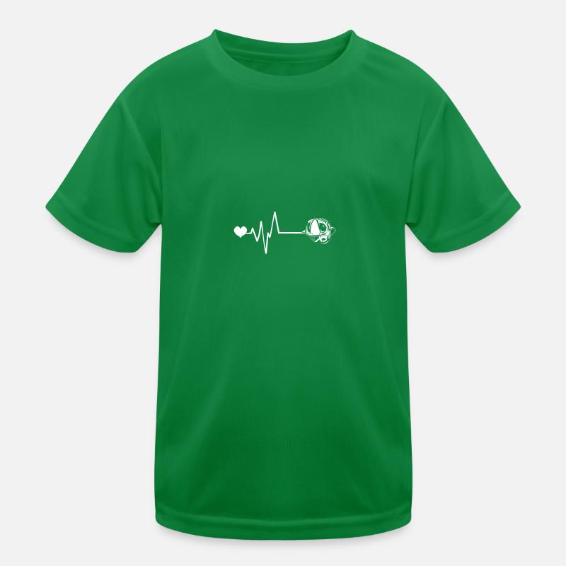 Firefighter Helmet Pulse Heartbeat Kids Functional T-Shirt