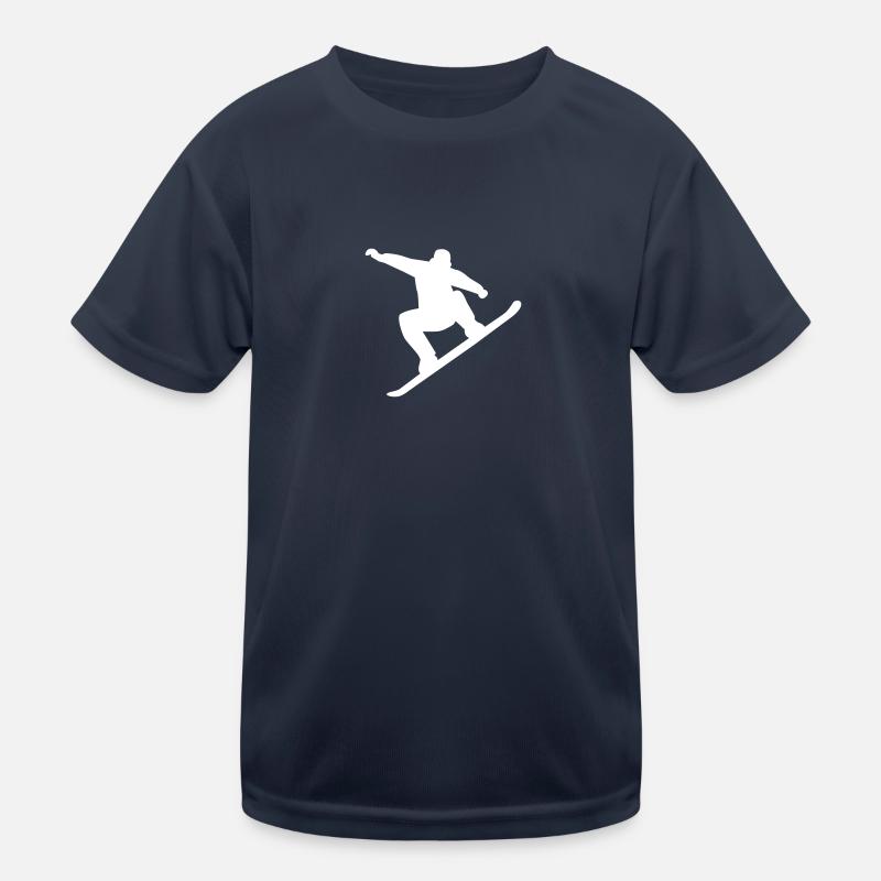 Snowboarding Kinder Funktions-T-Shirt