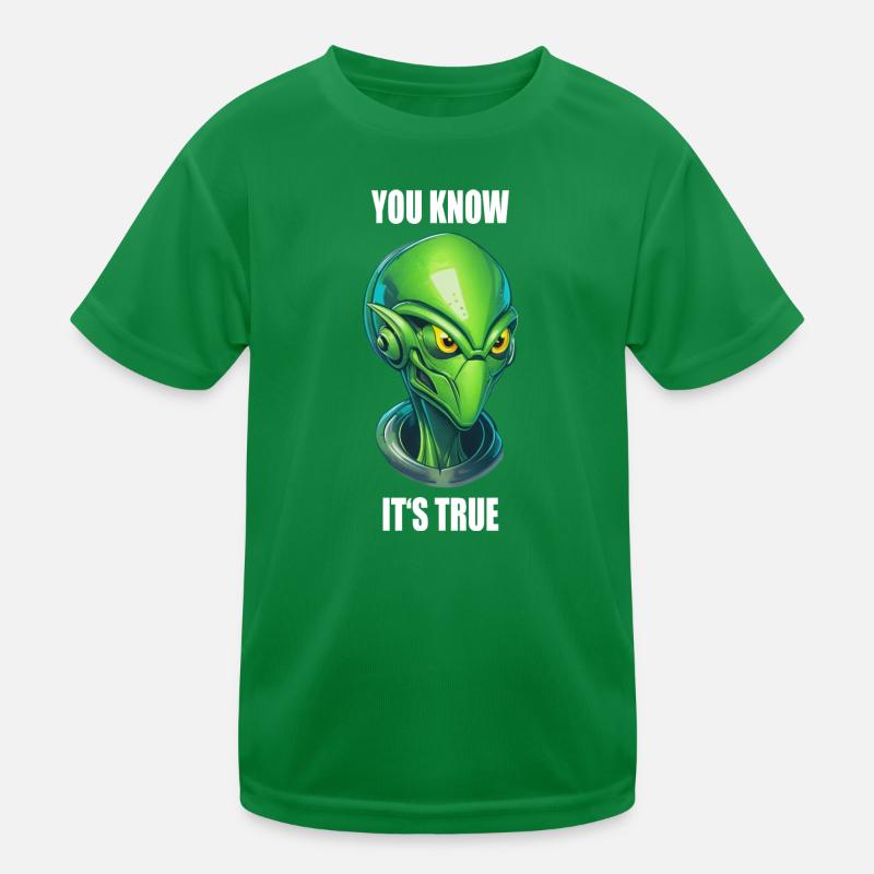 alien Cyborg Kopf - "You Know It's True" Kinder Funktions-T-Shirt
