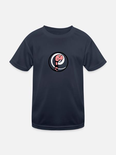 Earthworm "Ragnar" - Kids Functional T-Shirt - navy - Front