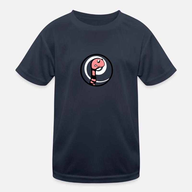 Regenwurm "Ragnar" - Kinder Funktions-T-Shirt - Navy