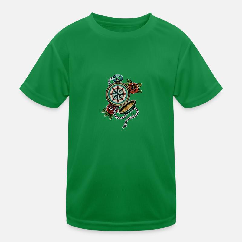 Kompass der alten Schule Kinder Funktions-T-Shirt