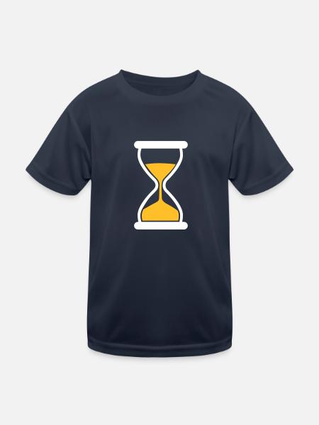 Sanduhr - Kinder Funktions-T-Shirt - Navy - Vorne