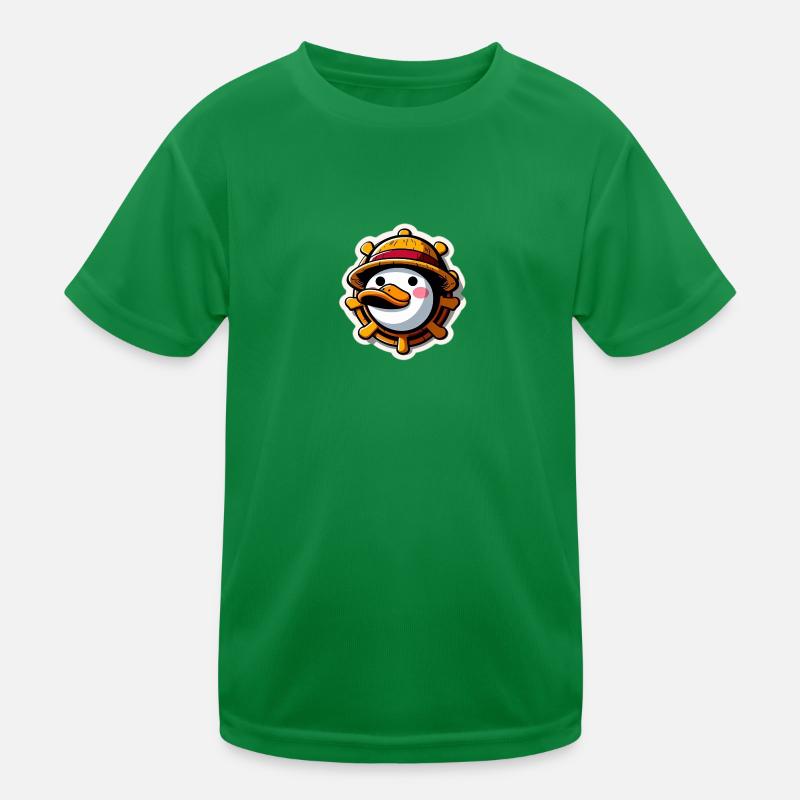 Ente mit Strohhut Kinder Funktions-T-Shirt