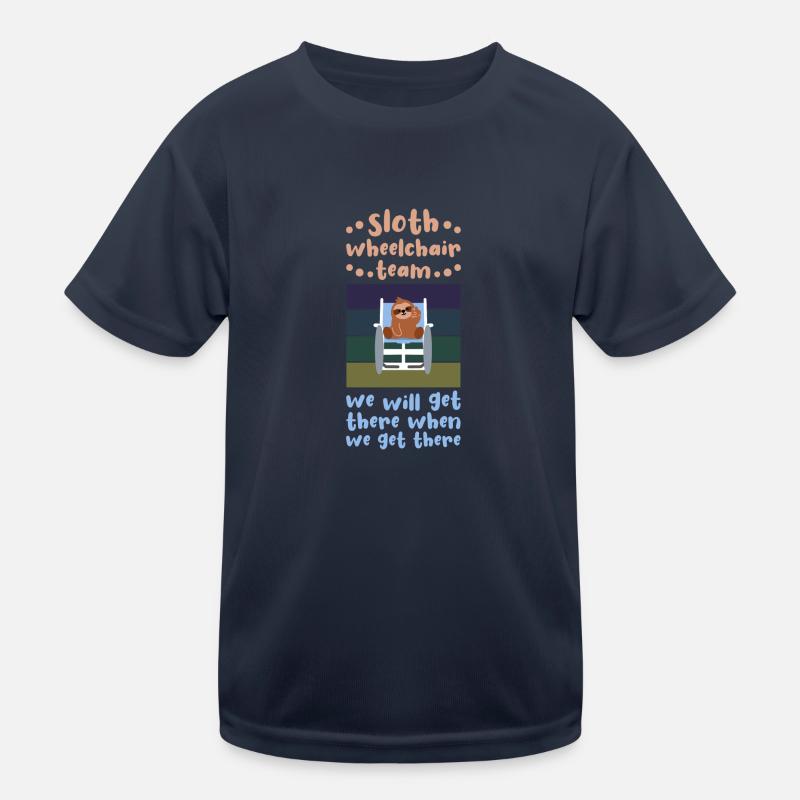 Sloth Wheelchair Disabled Disability Gift Kids Functional T-Shirt