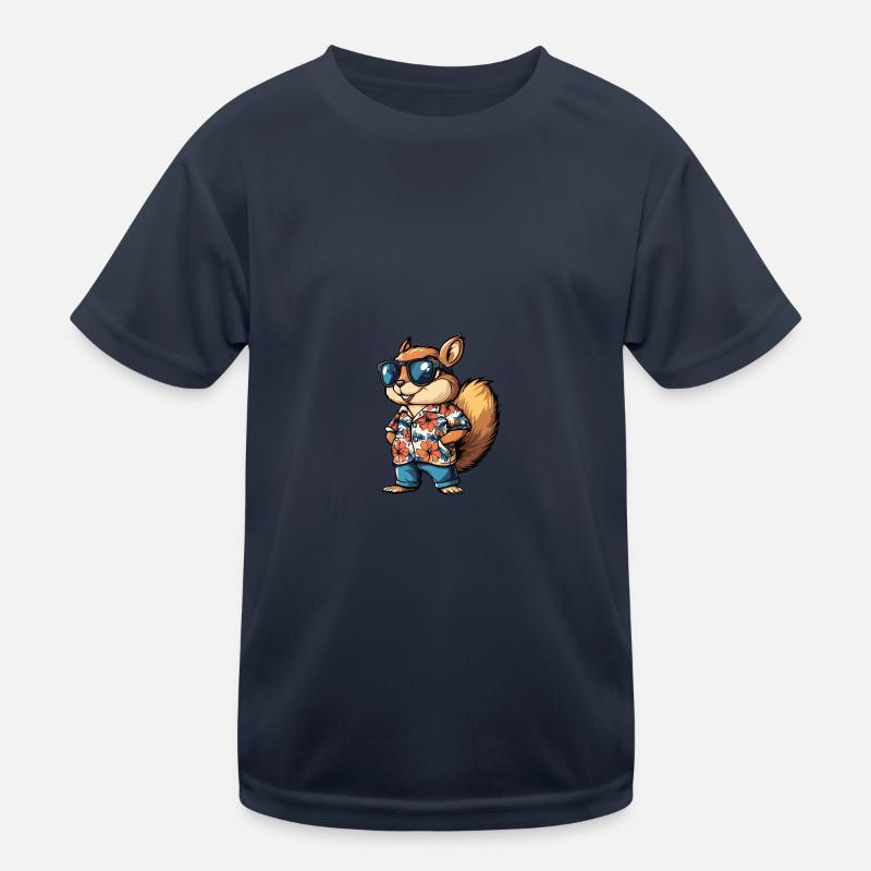 Eichhörnchen Comic Cool Sommer Kinder Funktions-T-Shirt