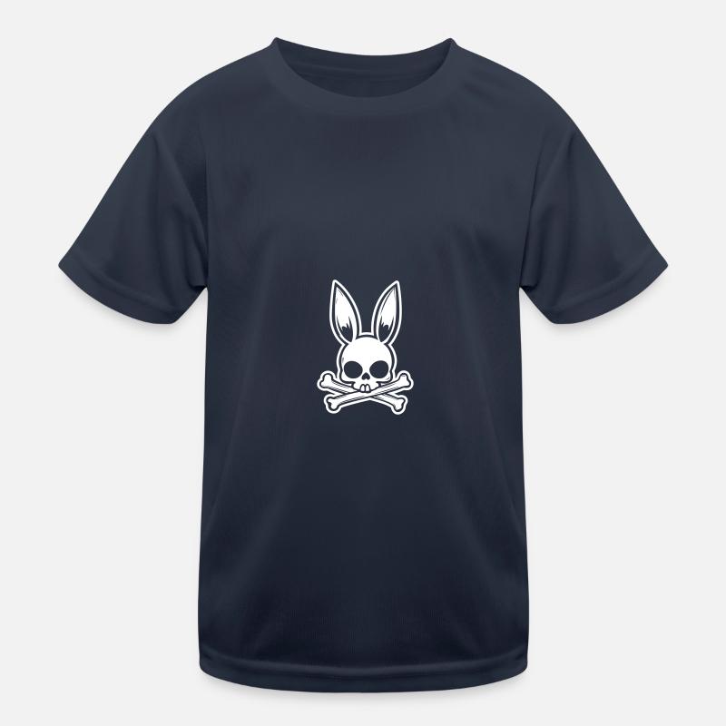 Hase Kopf Totenkopf Skull Kinder Funktions-T-Shirt