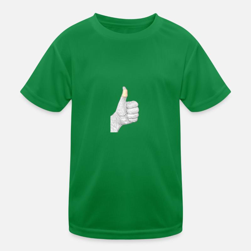 Hand mit Pflaster Kinder Funktions-T-Shirt