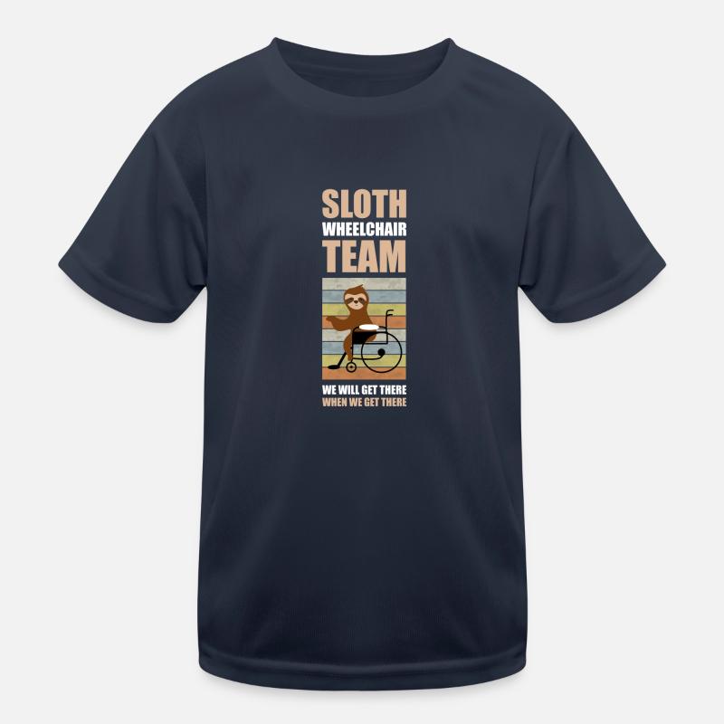 Sloth Wheelchair Disabled Disability Gift Kids Functional T-Shirt