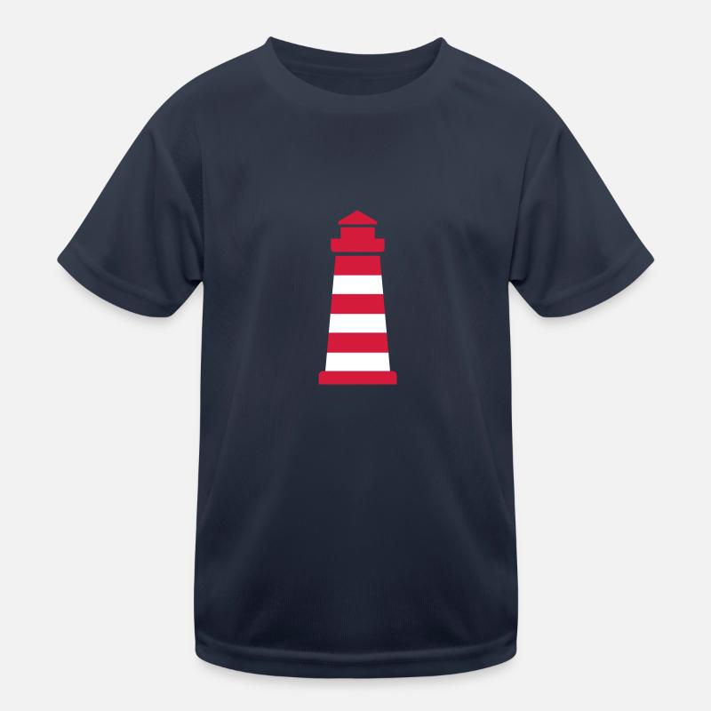 Leuchtturm - Kinder Funktions-T-Shirt - Navy
