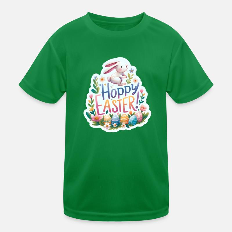 Hoppy Easter Colorful Easter Greetings Kids Functional T-Shirt