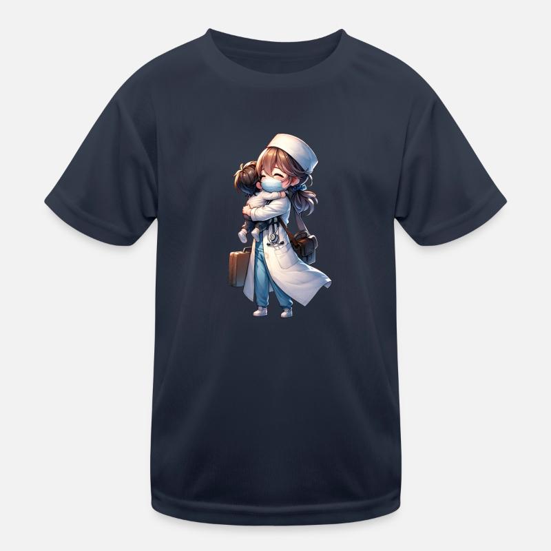 A Doctor Mom Getting Back Home From Work Kids Functional T-Shirt
