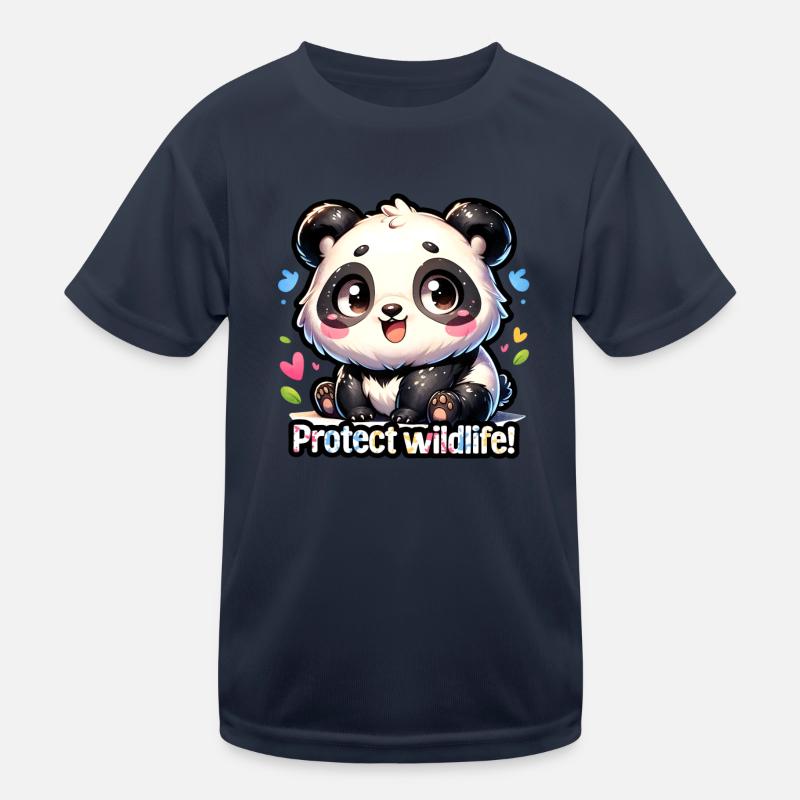 Protect Wildlife Giant Panda Earth Day Panda Lover Kids Functional T-Shirt
