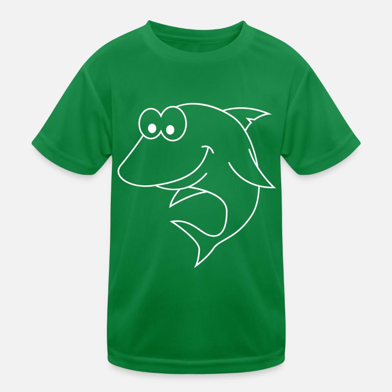 Shark Comic Animal Kids Functional T-Shirt
