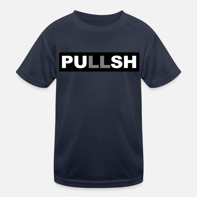 Pullsh - Push and Pull - Cleveres Design Kinder Funktions-T-Shirt