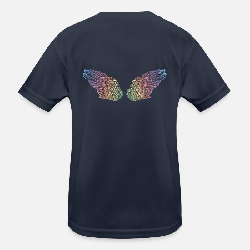 rainbow wings flight mode Kids Functional T-Shirt