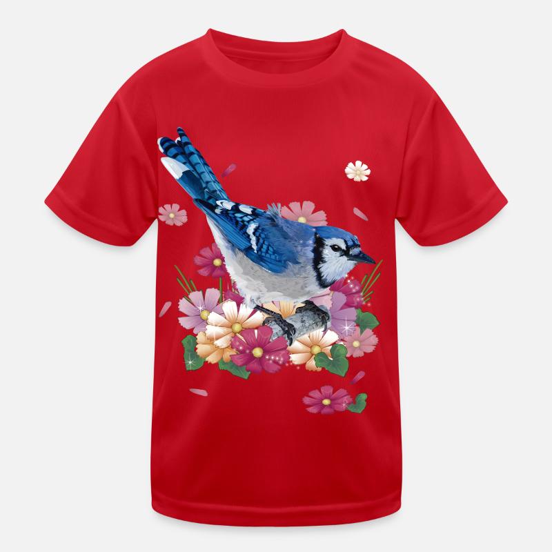 Blaue Chara Kinder Funktions-T-Shirt