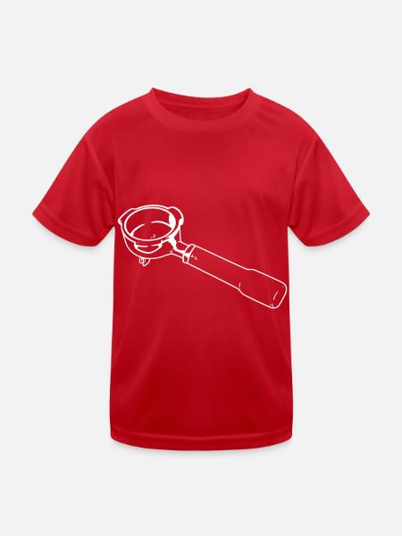 Siebträger Tshirt Espresso T-Shirt Gesschenkidee - Kinder Funktions-T-Shirt - Rot