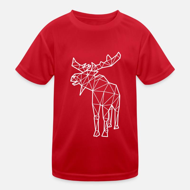 Moose polygon Kids Functional T-Shirt