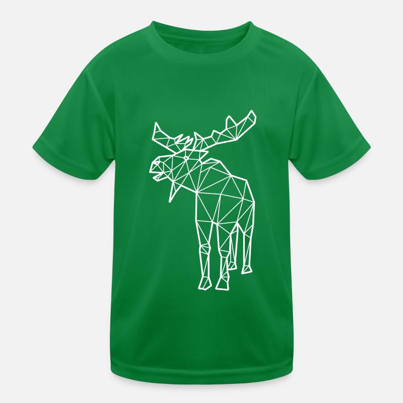 Elch Polygon Kinder Funktions-T-Shirt