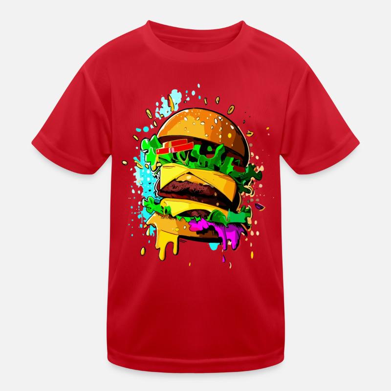 Graffiti Burger Farbenfroher Cheeseburger Kinder Funktions-T-Shirt