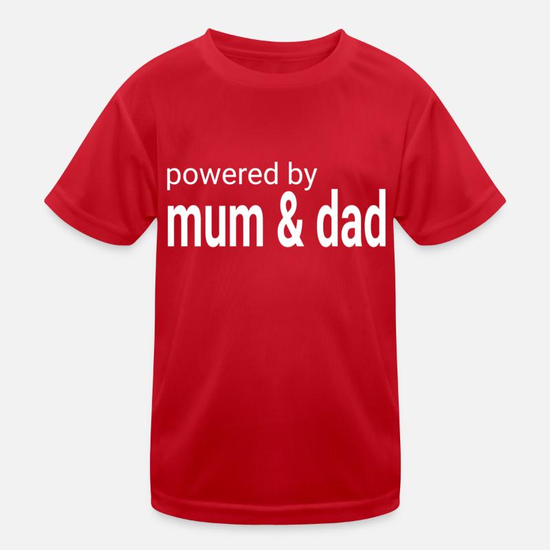 powered by mum and dad Kinder Funktions-T-Shirt