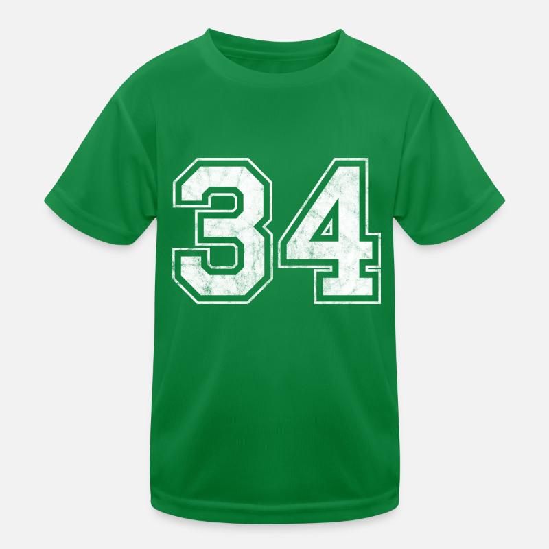 Number 34 Kids Functional T-Shirt