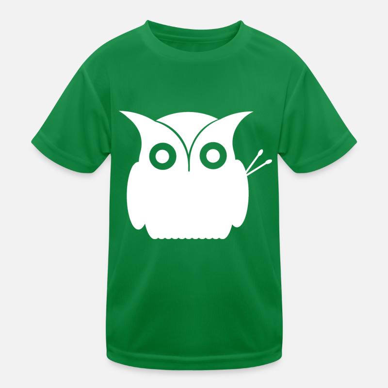 Eule mit Drumsticks Kinder Funktions-T-Shirt