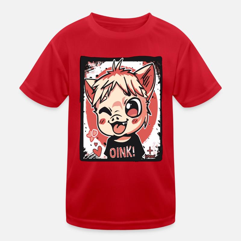 Coquin petit cochon d’enfants d’anime, Oink ! T-shirt sport Enfant