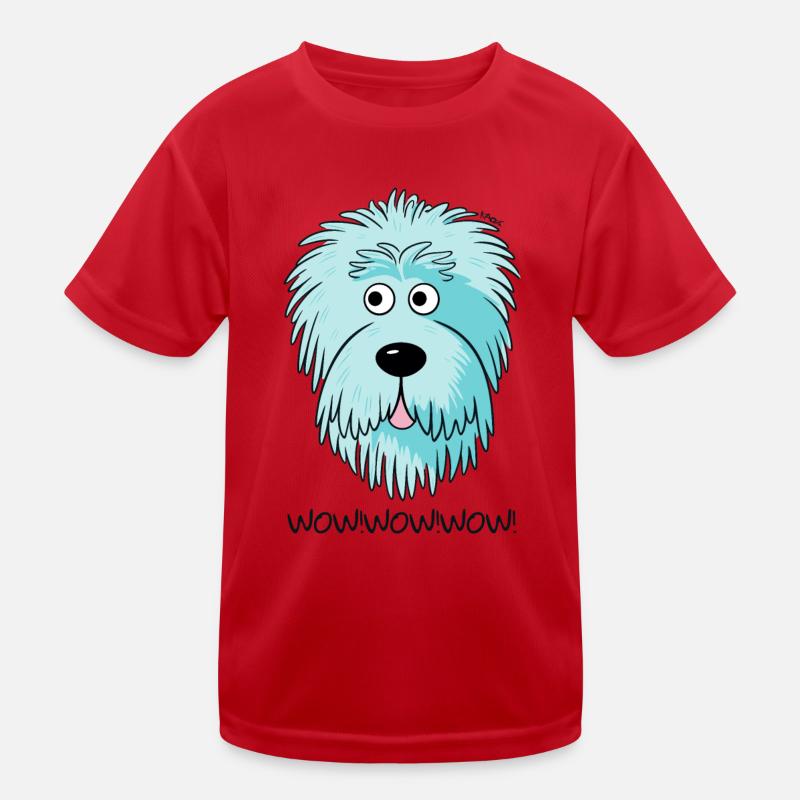 Wow! Bunter Candy-Doodle-Hund Kinder Funktions-T-Shirt