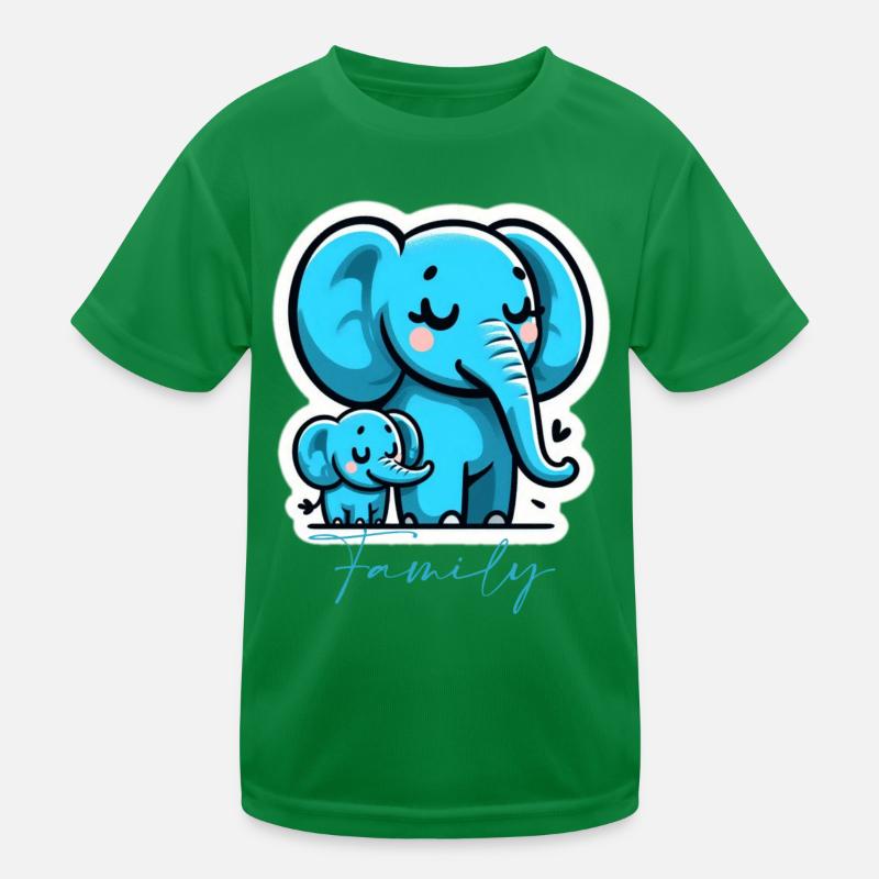 Elefanten Kinder Funktions-T-Shirt