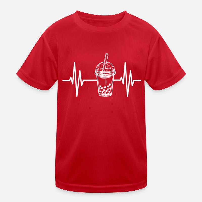 Heartbeat Boba Tea Drink Bubble Tea T-shirt sport Enfant