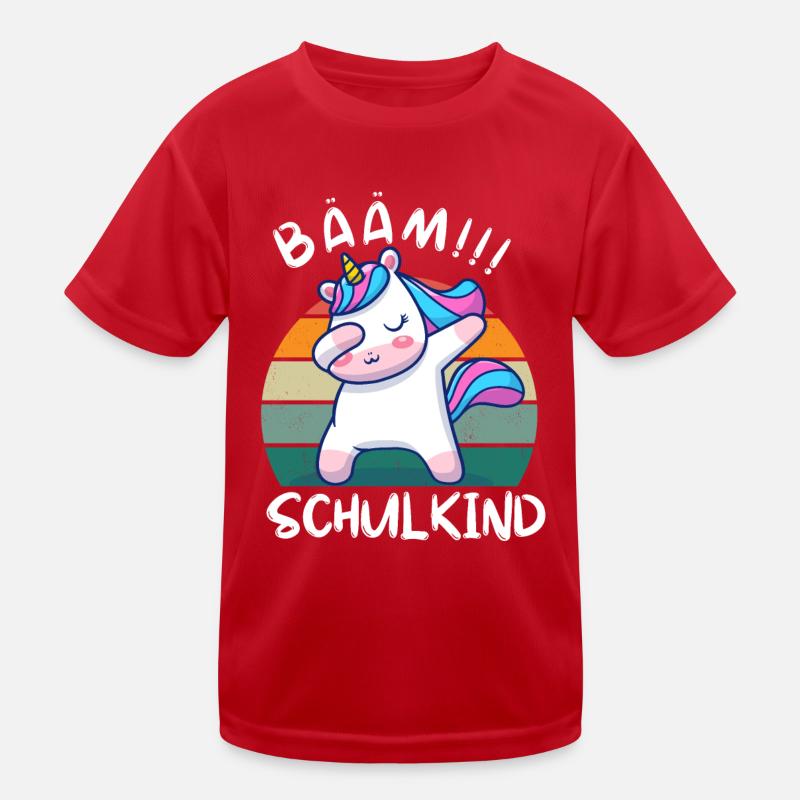 BÄÄM SCHULKIND 2022 Einschulung Einhorn Kinder Funktions-T-Shirt