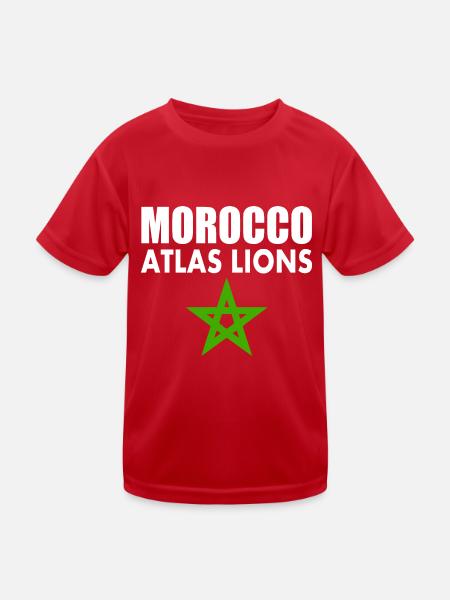 Marokko - Kinder Funktions-T-Shirt - Rot