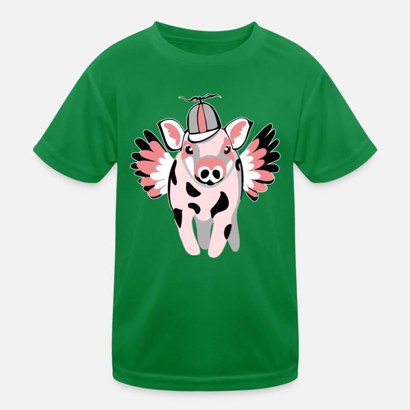 petit cochon ailé T-shirt sport Enfant