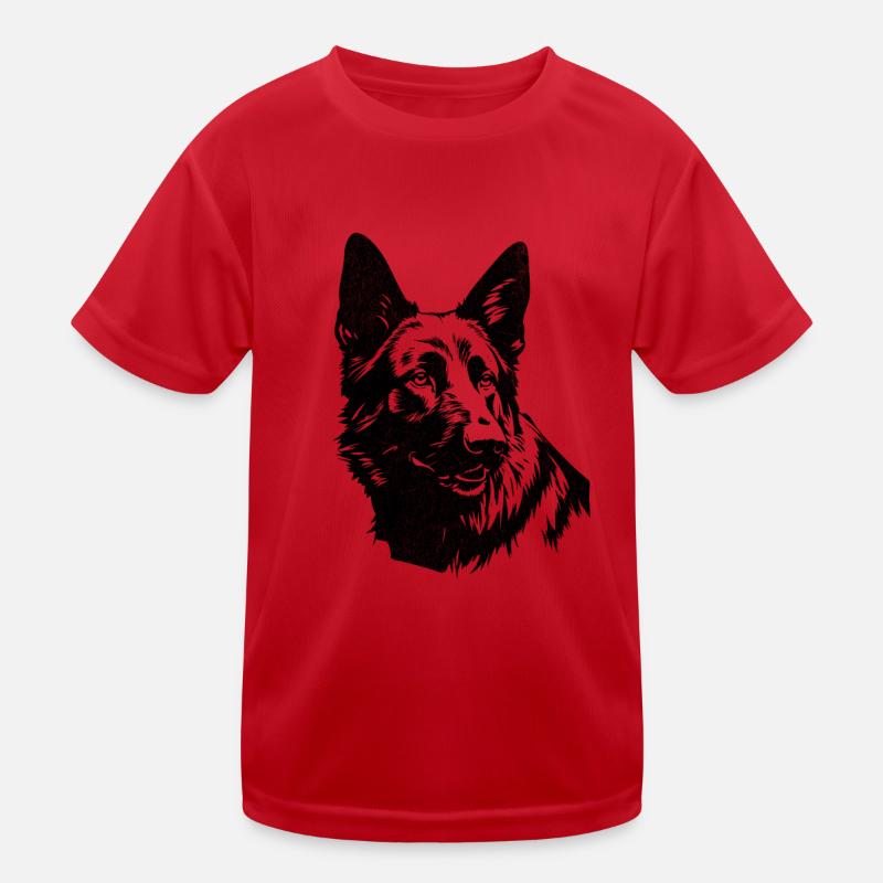 Hund: Deutscher Schäferhund Kinder Funktions-T-Shirt