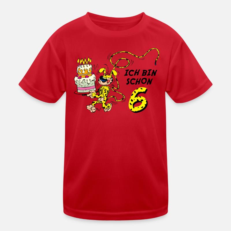 Marsupilami Geburtstagsdesign Ich Bin Schon Sechs Kinder Funktions-T-Shirt