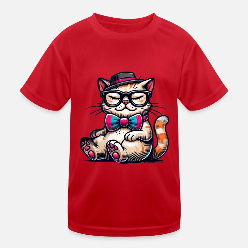 chat élégant T-shirt sport Enfant
