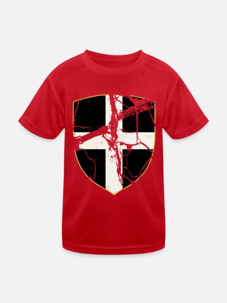 Cornwall - Kids Functional T-Shirt - red - Front